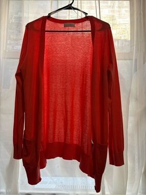 Forever 21 Open-Front Red Cardigan